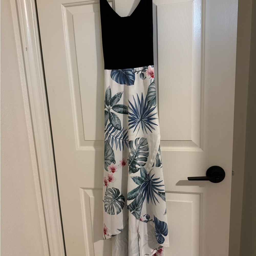 Black and White Floral Dress